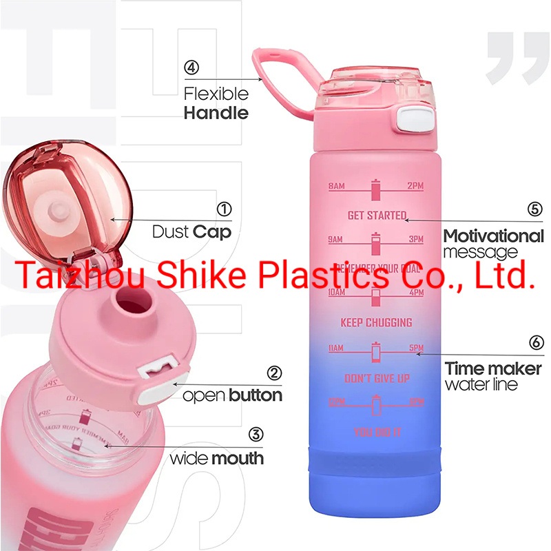 1L /32 Oz Leakproof Tritran BPA Free Gradienplastic Water Bottle with Motivational Time Marker Water Bottle with Custom Logo – Water Bottle and Plastic Water Bottle price
