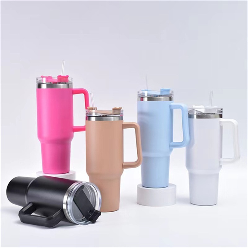 40oz Insulated Tumbler with Handle Double Wall Vacuum Insulated Travel Mug – Tumbler with Lid and Straw and Travel Coffee Cup price