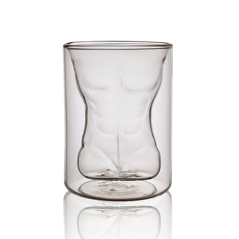 Creative Double Wall Glass Mug Double Wall Unique Design Man & Woman Body Whiskey Cup – Man Glass Cup and Woman Body Mug price