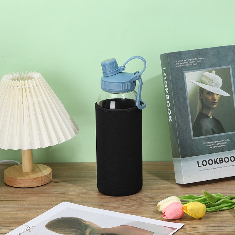 Custom Glass Water Bottle 400ml Vacuum Thermos with Lid Flask Light Weight Borosilicate Double Wall Cup – Sport Water Bottle and Drinking Bottle price