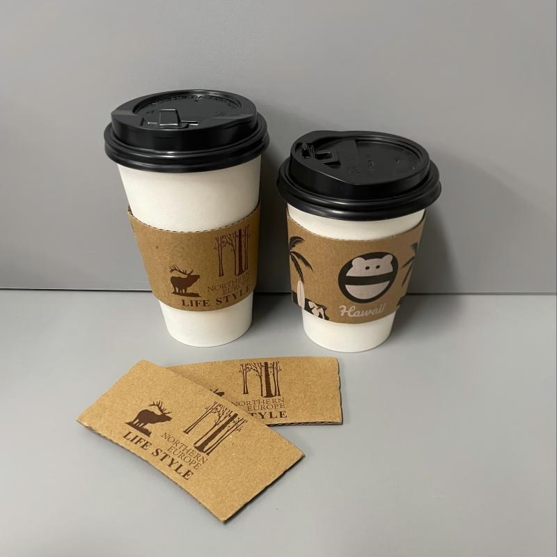 Custom Logo Disposable White Kraft Paper Coffee Cups Wrap Around Cardboard Paper Cup Packaging for Cold Drinks – Kraft Paper Coffee Cups and Cardboard Paper Cup price