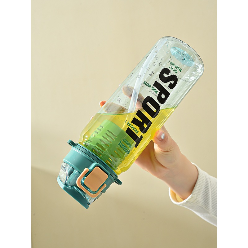 Custom Resuable Tritan Plastic Bottle for Sport 1500ml Portable Rope Cycling Bottle Drinkware Outdoor Water Bottles with Fruit Infuser – Sport Water Bottle and Drinking Bottle price