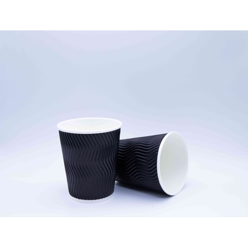 Customized Design Disposable Printed 8oz 12oz 16oz Ripple Wall Ripple Corrugated Coffee Cups – Paper Cups and Ripple Paper Cup price