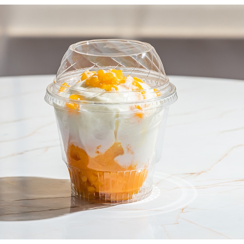 Factory Supply Customized Disposable 9 Oz Plastic Cups with Clear Dome Lid for Sundae Dessert Ice Cream – Ice Cream Cup and Disposable Cup price