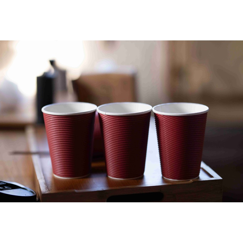 Wave Disposable Ripple Wall 3 Layer Paper Cups 12oz Hot Drink Paper Coffee Cup – Cups and Paper Cup price