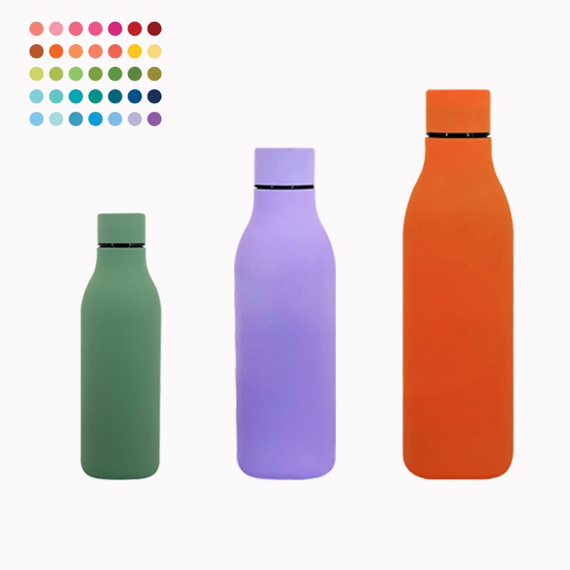 Wholesale Reusable 550ml Rubber Paint Custom Color Thermal Flasks Curve Steel Hot Water Double Wall Vacuum Insulated Bottle of Water – Insulated Water Bottle and Thermo price