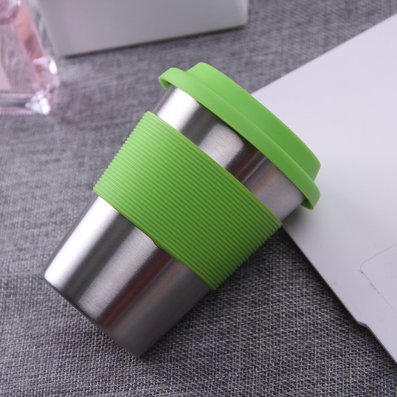 350ml Traveling Mugs Stainless Steel Cups Insulated with Silicone Lid Outdoor – Water Vacuum and Stainless Steel Bottle price