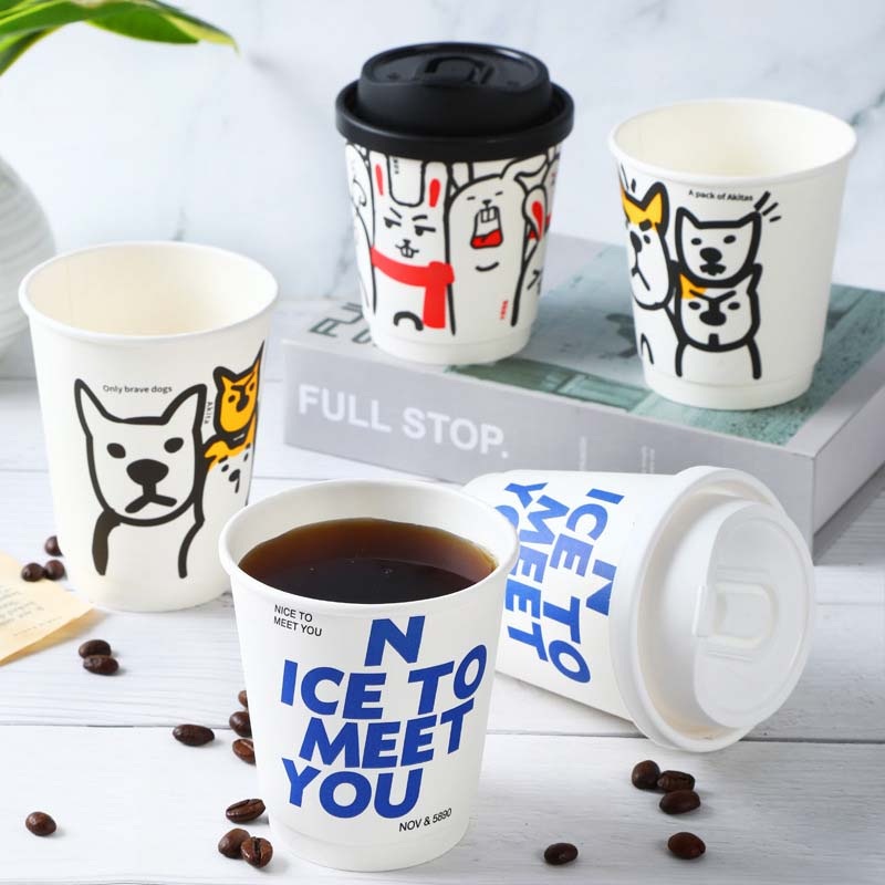 Boutique Coffee Shops 12oz Hot Coffee Double Wall Paper Cup – Drink Paper Cup and Coffee Paper Cup price