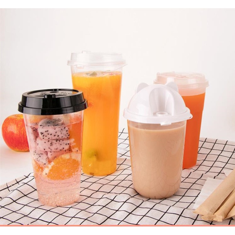 New Style Disposable Plastic Custom Logo 90 Caliber Disposable Milk Tea Cup Injection Cup – Plastic Cup and Disposable Cup price