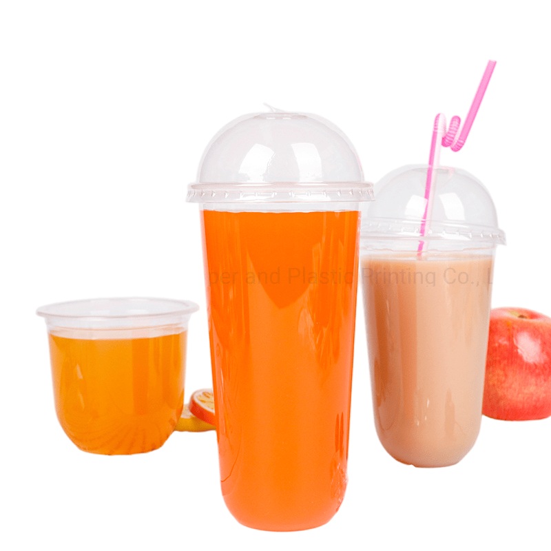 Transparent Disposable Plastics Cups with PP/Pet Flat / Dome Lid – Transparent Disposable Plastics Cups and Disposable Plastic Cups price