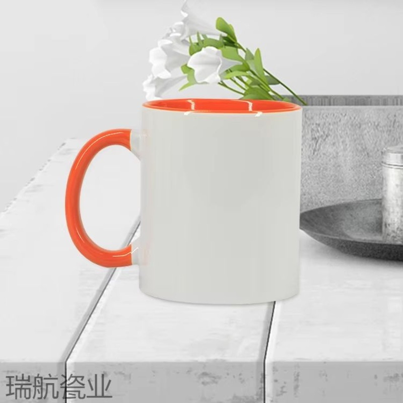 Unique Colored Handle Ceramic Mug for Sublimation Printing – Sublimation Ceramic Mug and Custom Logo Mug price