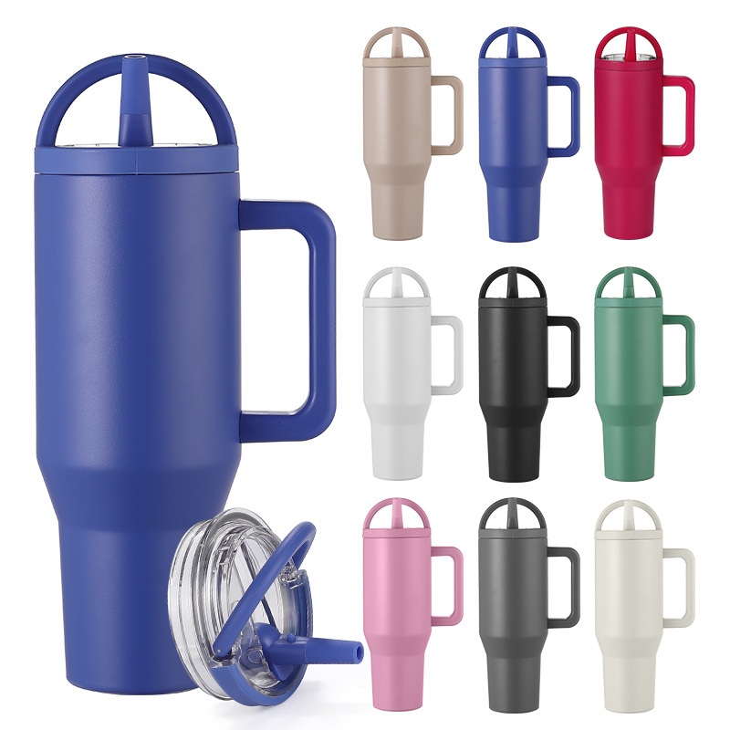 40oz Leak Proof Flip Straw Stainless Steel Double Walled Insulated Thermal Tumbler with Handle – Sports Water Bottle and Straw Tumbler price