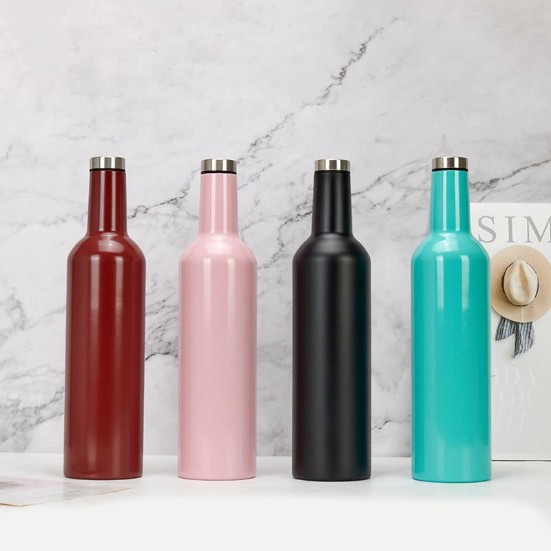 750ml Stainless Steel Vacuum Flask Thermos Water Bottle Beer Shape Wine Bottle Custom Beer Red Wine Vacuum Bottle – Red Wine Vacuum Bottle and Beer Shape Wine Bottle price