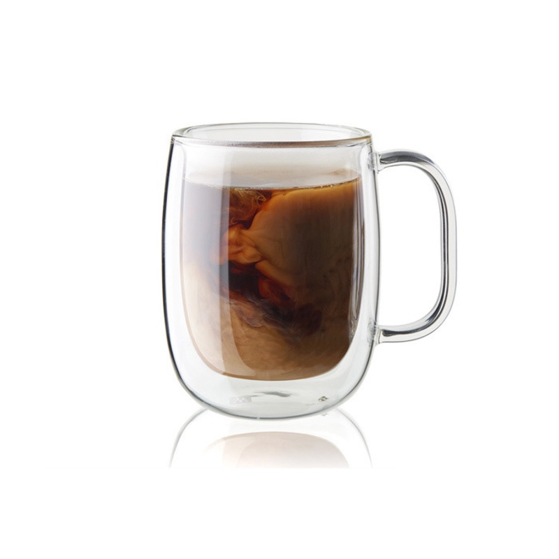 Customized Big Unbreakable Double Wall Glass Coffee Cup Mug – Big Double Wall Glass Coffee and Big Double Wall Glass Coffee Mug price