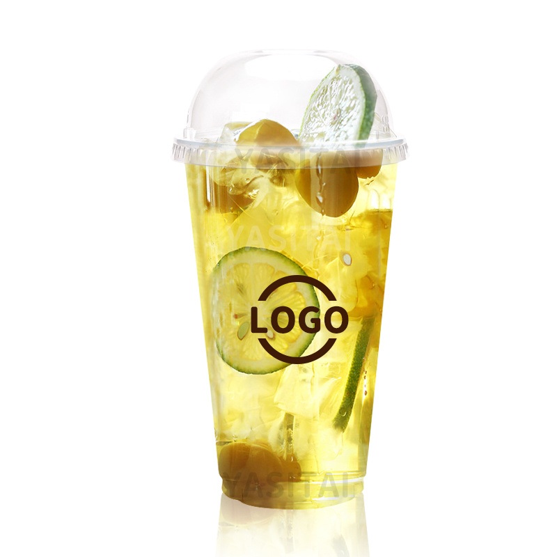 Customized Disposable Take Away Plastic Pet Cup for Bubble Tea Cups with Lid – Plastic Cups for Juice and Plastic Cups for Beer price