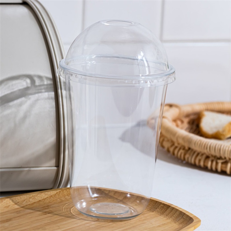 Customized Logo Recyclable U Shape Cup Frosted Transparent 90mm 98mm – Plastic Cup and Disposable Cup price