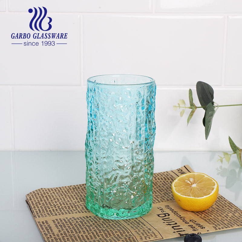 Fancy Spray Color Glass Juice Cup Fashion Highball Tumbler Blue for Ice-Water and Juice – Whisky Glass and Glass Cup price