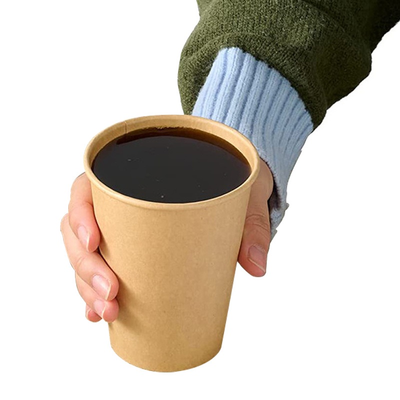 Kraft Paper Drinking Cups Disposable Biodegradable PLA Coated Paper Cup – Coffee Cup and Paper Cups price