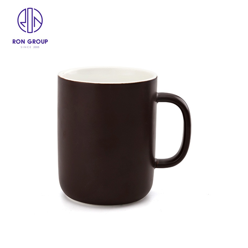 Low Price Promotional Low Bone Porcelain Matte Brown Straight Coffee Cup – Cup and Mug price