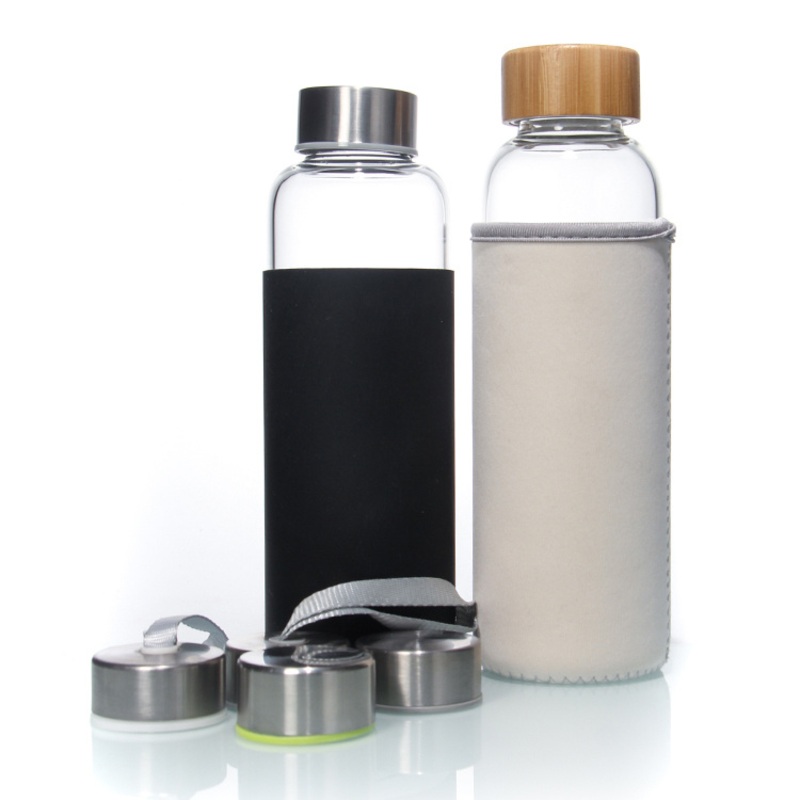 Premium Borosilicate Glass Sport Water Bottle with Wide Mouth – Custom Glass Bottle and Wide Mouth Water Bottle price