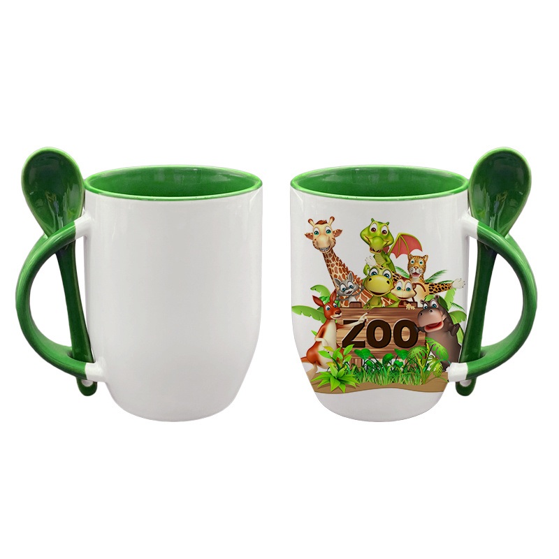Sublimation 12 Oz Inner Color Mugs with Spoon – Sublimation Mugs and Mugs with Spoon price