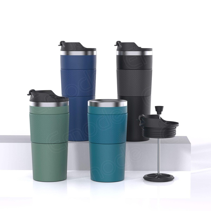 2 in 1 Travel Camp Single Serve French Press Coffee Maker Mug, Portable Tumbler Coffee Press Plunger Mug Tumbler for Ground Coffee – French Press Coffee Maker and Coffee Press with Plunger price