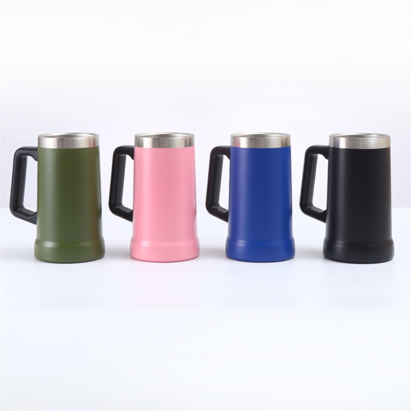 20oz Customized Logo Stainless Steel Insulated Tumbler Tea Coffee Beer Mug Cup with Handle for Promotion Gift – Beer Cup and Beer Mug price