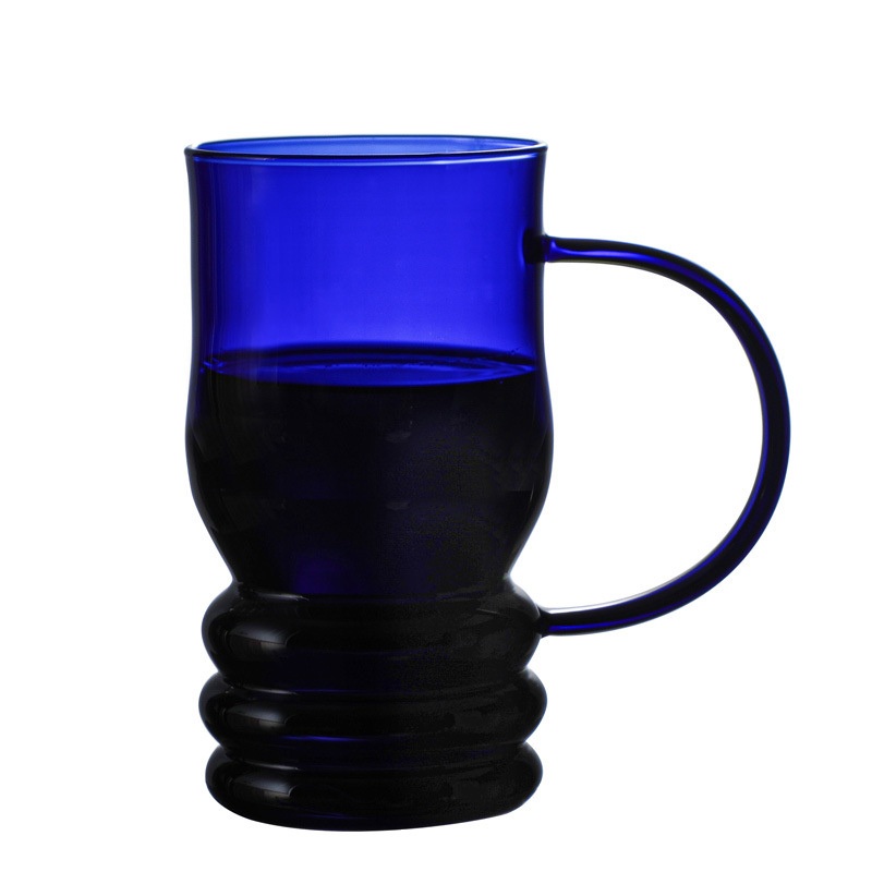 380ml Hand Made Mouth Blown Double Wall Heat Resistant Colored Borosilicate Glass Coffee Cup – Glass Cup and Glas Drinking Cup price