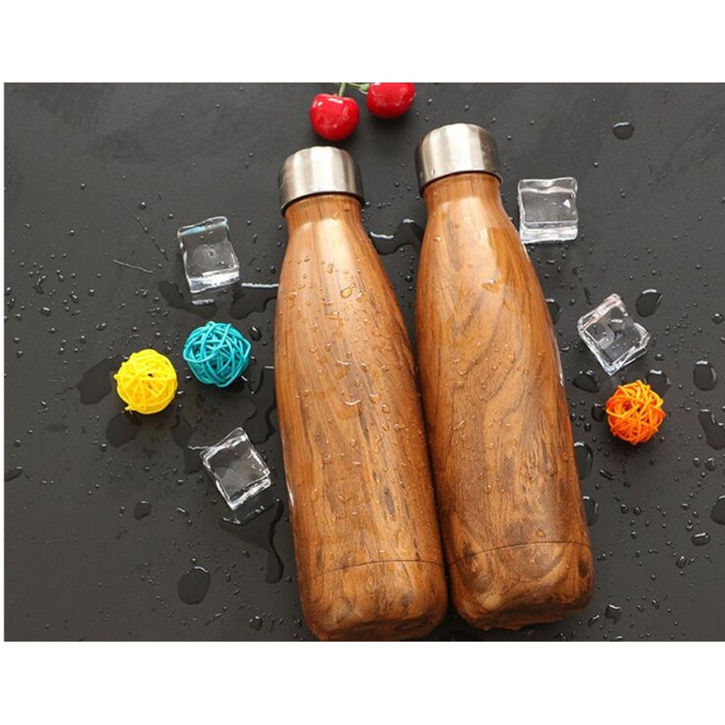 500 Ml Wooden Vacuum Drink Bottle Coke Cola Shaped Water Bottle for Kids Adult – Water Bottle and Drink Bottle price