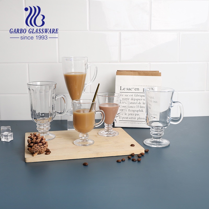 Big Glass Mug Coffee Beer Drinking Cup with Handle Ice Cream Mugs Ireland Milkshake Glassware – Glass Mug Coffee and Ice Cream Mugs price