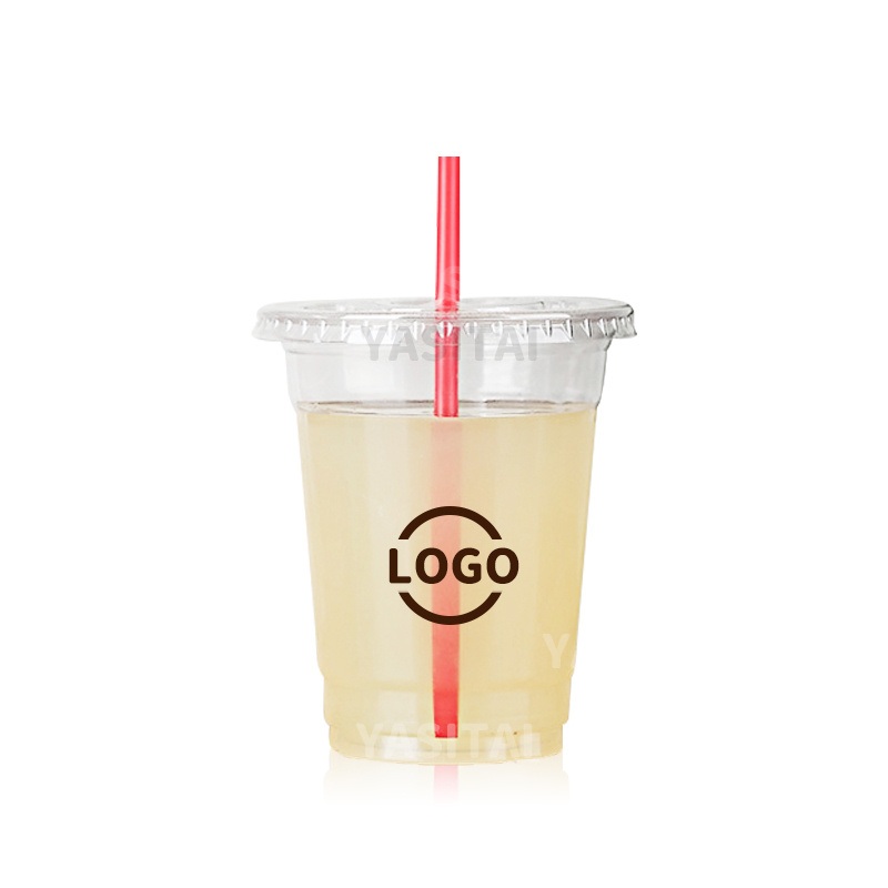 Clear Disposable Custom Logo Juice Bubble Milk Tea Bubble Smoothie Pet Drinking Cups – Plastic Cups for Juice and Plastic Cups for Beer price