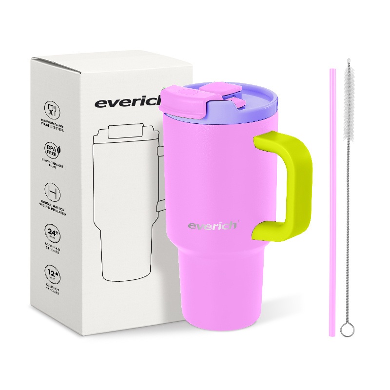 Everich New Design 30oz Stainless Steel Vacuunm Tumbler with Direct- Drinking Straw Lid and Fruit Infuser – Stainless Steel Tumbler and Vacuum Tunbler price