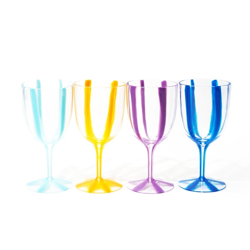 High Quality 13oz 380ml Striped Wine Glass Home Use BPA-Free PS Ms Plastic Cup Goblet – Plastic Goblet and Acrylic Cup price
