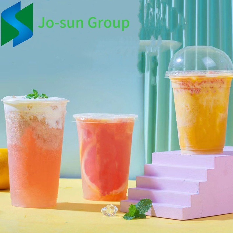 Jo-Sun Degradable PLA Cup Disposable Cold Drink Milk Tea Coffee Takeaway Cup Can Print Logo – Plastic Cup and Boba Tea Plastic Beverage Cups price