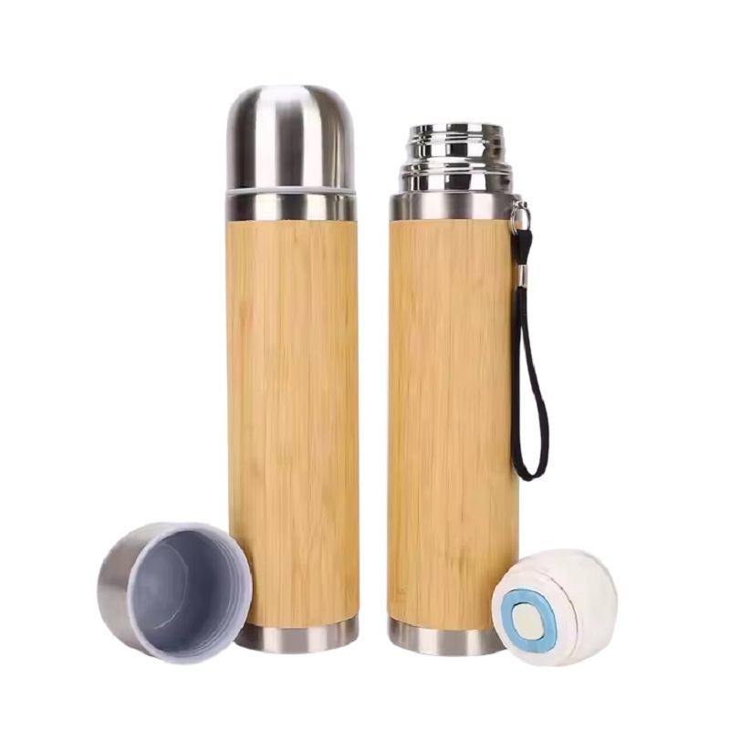 Manufacturer Custom 500ml Stainless Steel Travel Tumbler Double Wall Vacuum Insulated Thermal Bamboo Water Bottle – Bamboo Water Bottle and Bamboo Bottle price