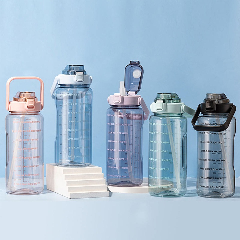 Plastic Sports Drinking Motivational Water Bottle – Glass Bottle and Water Glass price