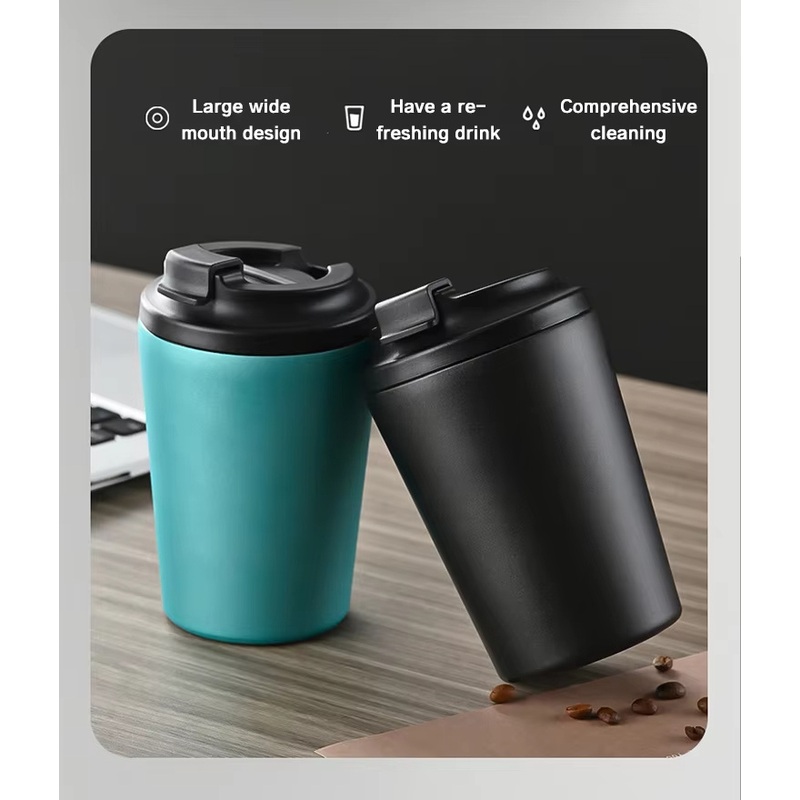 12 Oz Stainless Steel Coffee Cup with Leak-Proof Lid Insulated Travel Coffee Tumbler Mug – Steel Cup and Coffee Cup price