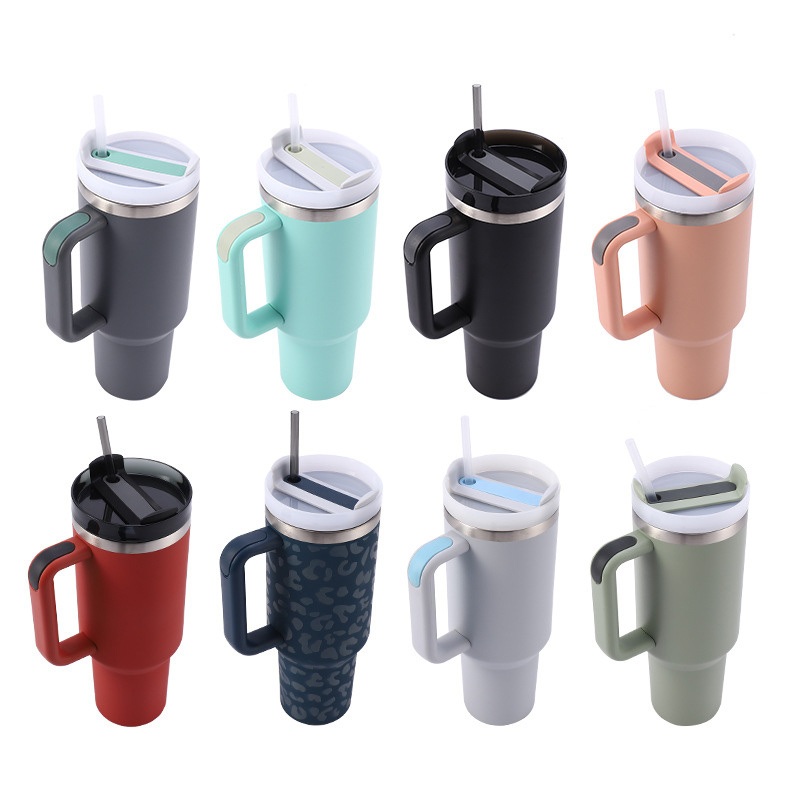 40oz Straw Mug Portable Stainless Steel Vacuum Insulated Coffee Beer Car Tumbler Mug with Handle – Straw Mug and Car Tumbler Mug price