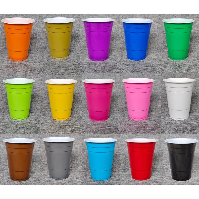 500ml high Quality Reusable Red Plastic Solo Cup for Party and Beer Pong Game – Disposable Party Shot Cups and Double Color Party Cups price