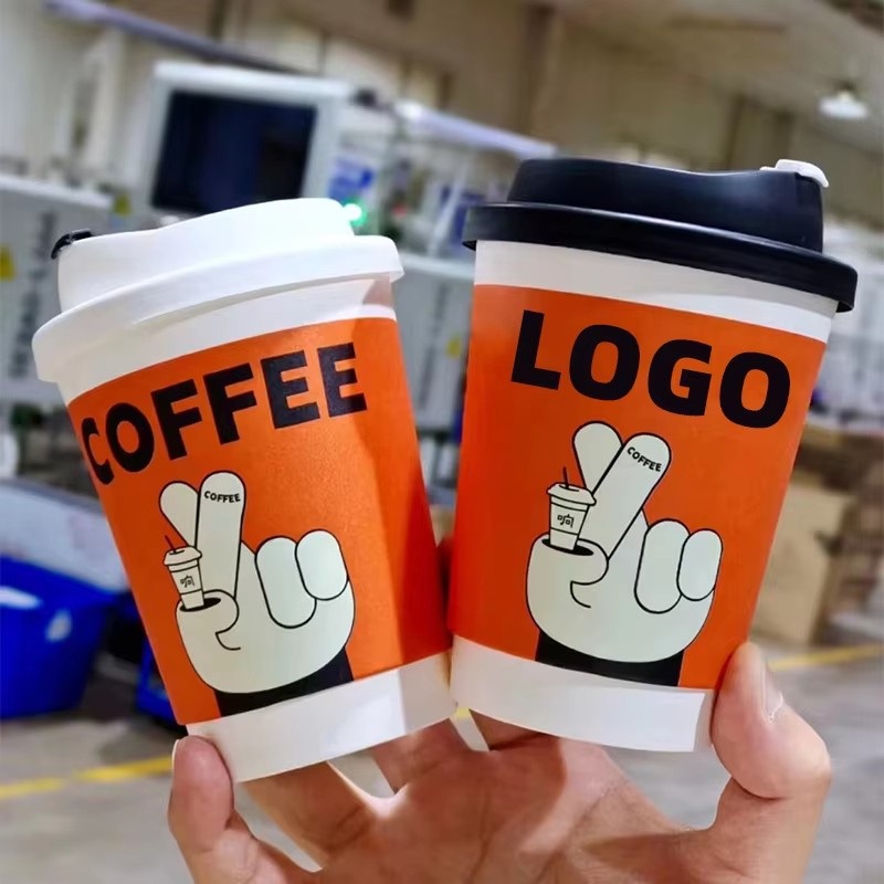 Bio Paper Cups Double Wall Paper Cups 280ml 420ml 520ml Disposable Coffee Plain Paper Cups – Disposable Paper Cup and Coffee Cup price