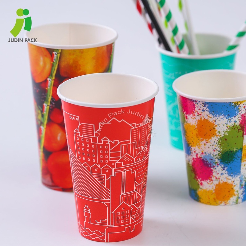 Disposable Single Wall Paper Cup with Lid Custom Logo Printing – Paper Cup and Cold Paper Cup price