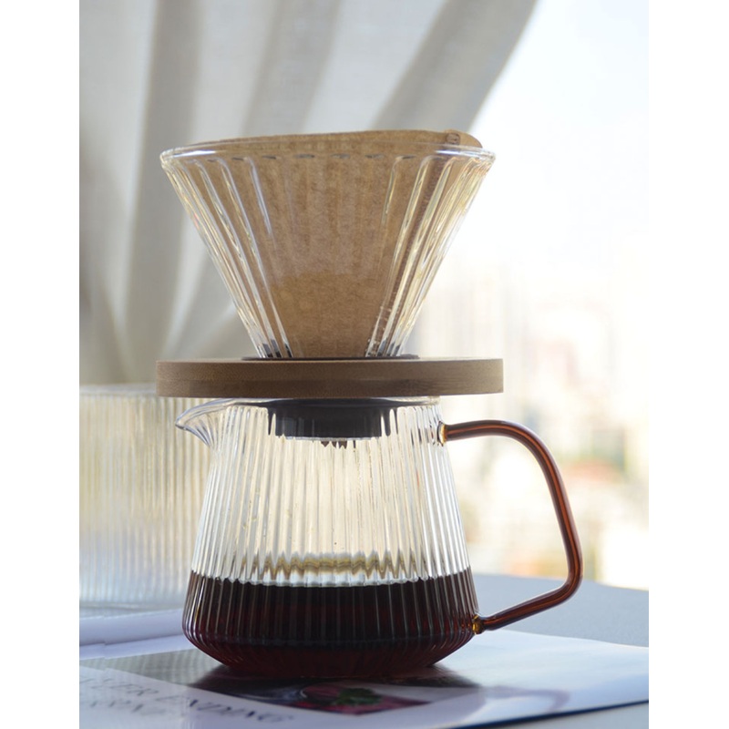 Drip Limited Hot Coffee Dripper Style Server Kettle Coffee Pot/ Teapot Set Heat Resistant Borosilicate Glass – Coffee Server and Cold Brew Coffee Maker price