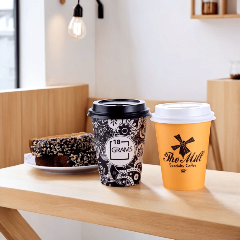 Eco-Friendly Biodegradable Beverage Paper Cups with Lid for Takeaway – Paper Drinking Cup and Paper Cup price