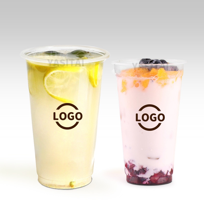Factory Custom Logo Printed Disposable Cold Hot Drink Lid Plastic Cup Clear PP Cup Boba Bubble Plastic Cups – PP Blister Cup with Lid and Bubble Tea PP Blister Cup price