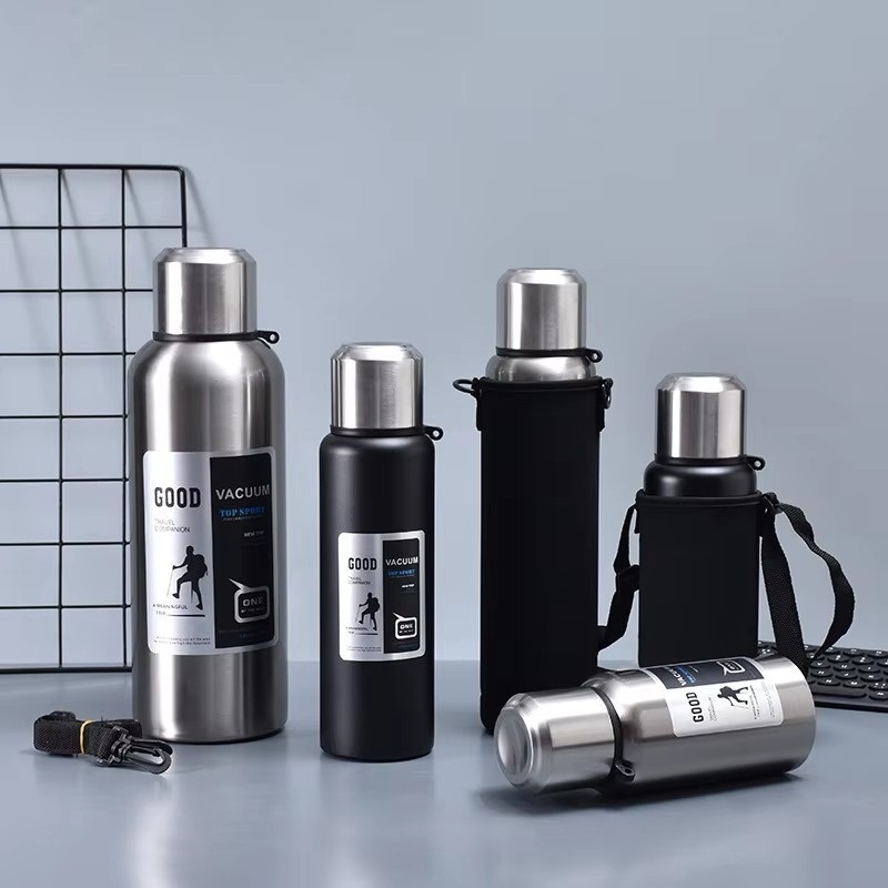 Large 2L Mens Portable Fitness Water Bottle 316 Stainless Steel Vacuum Cups Full Steel Insulation Thermos Kettle for Drinking for Camping – Fitness Water Bottle and 316 Stainless Steel Vacuum Cups price