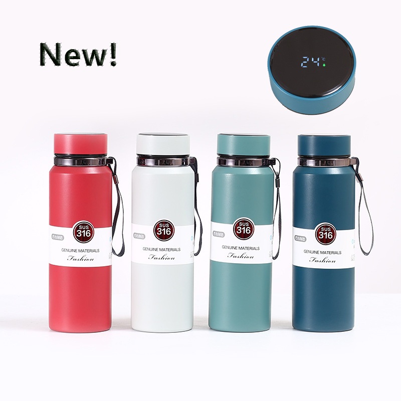 New Smart Stainless Steel Termos Custom Mug LED Flask Drinking Bottle Insulated Water Smart Water Bottle with LED Digital Temperature Display – Water Bottles and Stainless Steel Water Bottle price