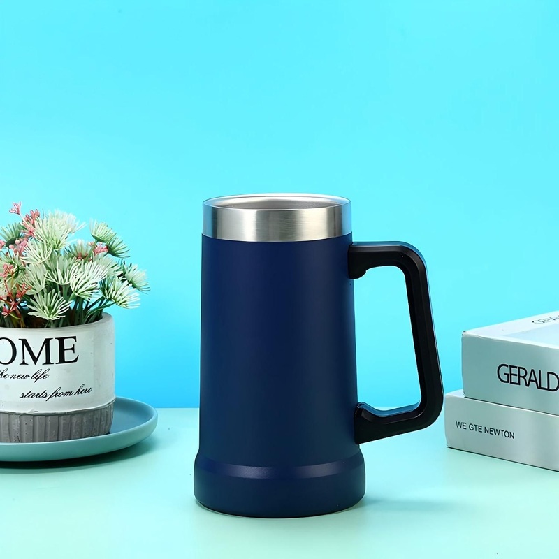 Stainless Steel Customized Double Wall Thermal Insulation Cup Coffee Beer Mug 24oz Tumblers Vacuum Insulated Water Bottle with Handle – Water Bottle and Travel Bottle price