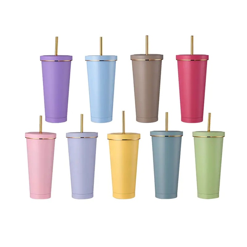 Stainless Steel Drinking Cups Insulated Double-Walled Coffee Mug with Lid and Straw – Insulated Mug and Coffee Mug price