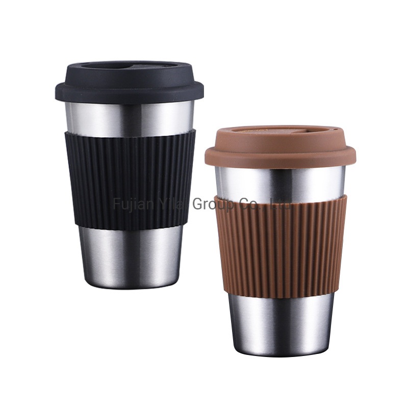 SUS304 Stainless Steel Coffee Straw Mug with Silicone Cover Coffeetumbler Water Bottle – Stainless Steel Tumbler and Coffee Mug price