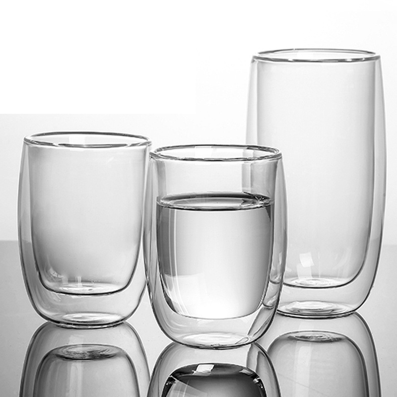 Transparent Double Wall Glass Cup for Tea Coffee Juice Water Beverage Drink Glasses – Drink Cup and Drink Glasses price